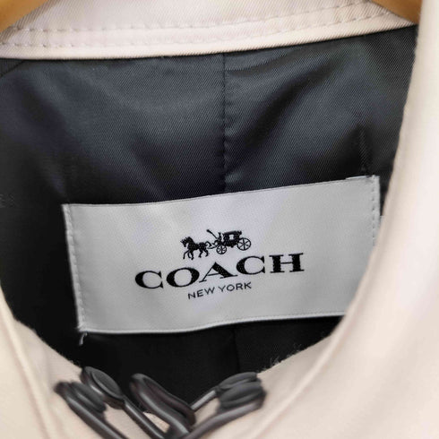 コーチ COACH 裏地ロゴ ショートトレンチコート レディース XSP