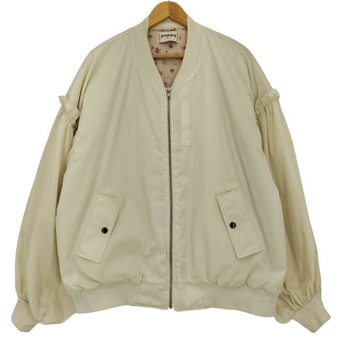 ポピートーキョー poppy tokyo ma-1 裏地ワッフルサーマル フリルブルゾン レディース JPN:M