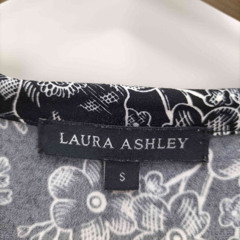 ローラアシュレイ LAURA ASHLEY 花柄 総柄 フレンチ スリーブ シャツ ブラウス レディース import:S