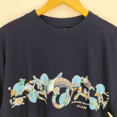 Churinga DREAMTIME DOLPHIN GUAM プリント Tシャツ メンズ import:XL