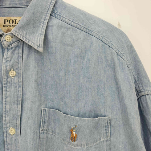 ポロラルフローレン POLO RALPH LAUREN DENIM&SUPPLY ポニー刺繍 デニムシャツ メンズ import:M