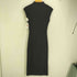 ザラ ZARA CUT OUT GABARDINE MIDI DRESS カットアウト ノースリーブロングワンピース レディース USA S