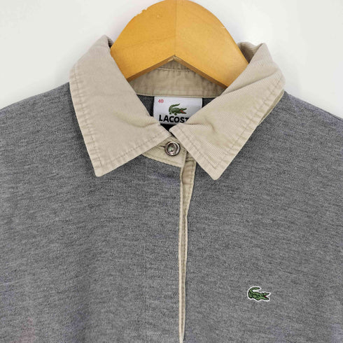 ラコステ LACOSTE コットンウール 襟コーデュロイ 長袖ポロシャツ レディース 40