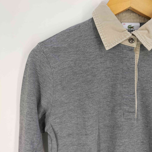 ラコステ LACOSTE コットンウール 襟コーデュロイ 長袖ポロシャツ レディース 40