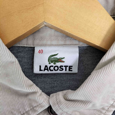 ラコステ LACOSTE コットンウール 襟コーデュロイ 長袖ポロシャツ レディース 40