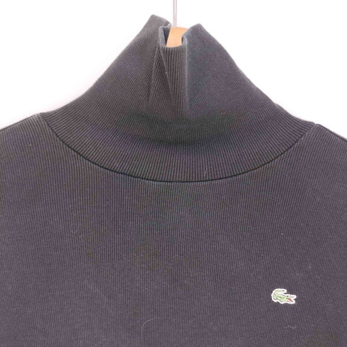 ラコステ LACOSTE ロゴ刺繍 タートルネック ストレッチ リブニット レディース 40