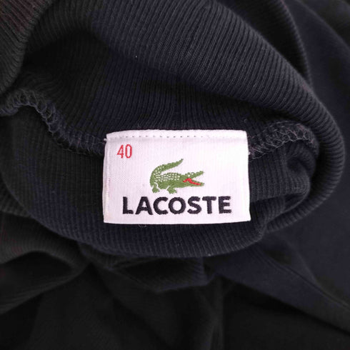 ラコステ LACOSTE ロゴ刺繍 タートルネック ストレッチ リブニット レディース 40