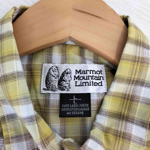 マーモット MARMOT PANAMA CHECK DRY CACHE-COEUR SHIRT パナマチェックドライカシュクールシャツ レディース import:L