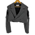 ザラ ZARA ストライプ ディストラクト ブレザー レディース import:XS