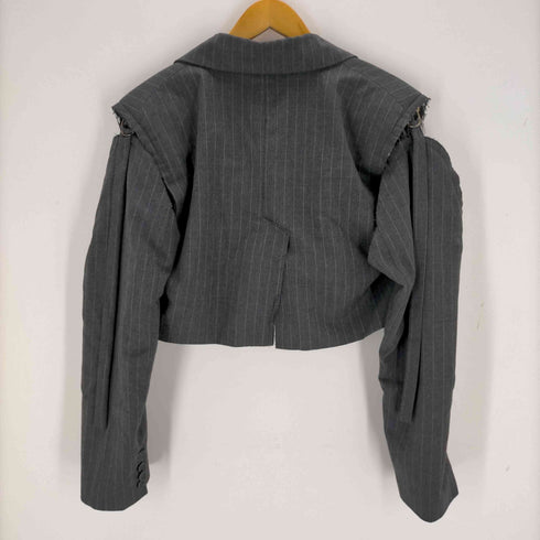ザラ ZARA ストライプ ディストラクト ブレザー レディース import:XS