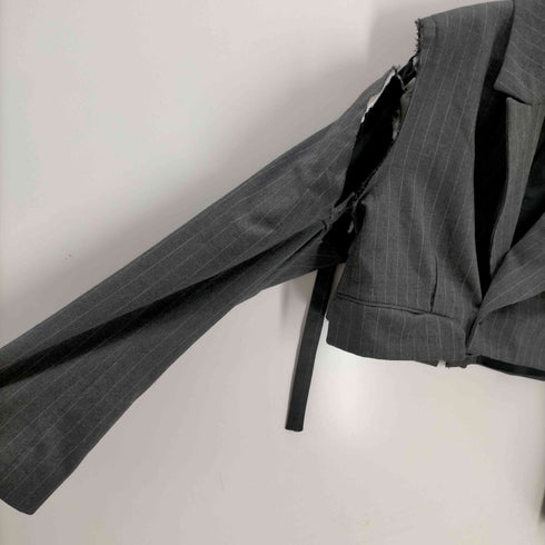 ザラ ZARA ストライプ ディストラクト ブレザー レディース import:XS