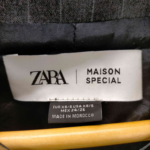 ザラ ZARA ストライプ ディストラクト ブレザー レディース import:XS