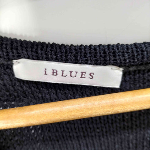 イブルース iBLUES フリンジデザイン レーヨン混メッシュニットベスト レディース