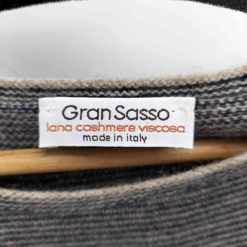 グランサッソ Gran Sasso ボートネックボーダーニット レディース