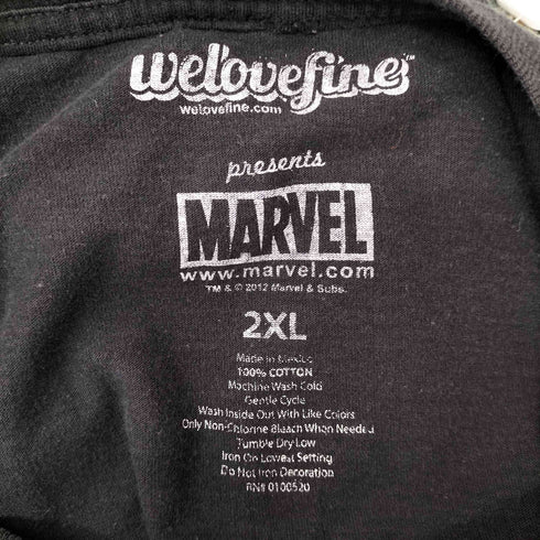 マーベル MARVEL キャラクタープリントクルーネックTシャツ メンズ 2XL