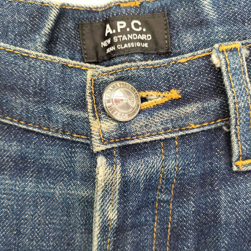 アーペーセー A.P.C. セルビッジ ボタンフライデニム ヒゲ ハチノス メンズ 30