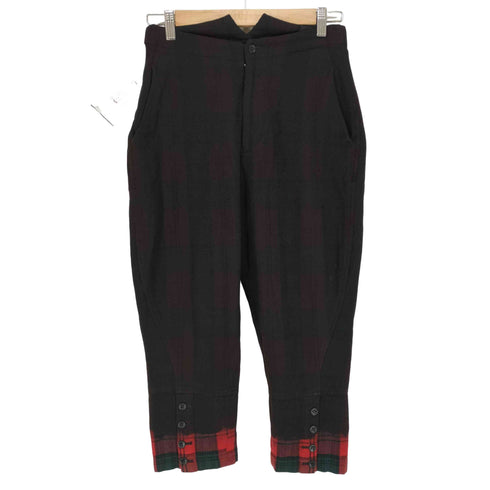 ブラックコムデギャルソン BLACK COMME des GARCONS 10AW チェックウールジョッパーズパンツ レディース JPN:XS