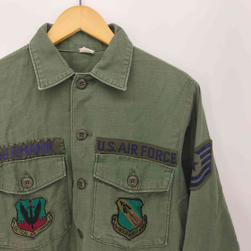 ユーエスアーミー U.S. ARMY 70年納入 コットンサテン ワッペン ユーティリティシャツ メンズ 15.5