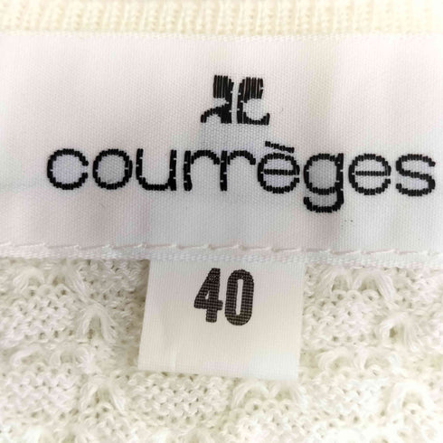クレージュ courreges スクエアネック リボンニット レディース 40