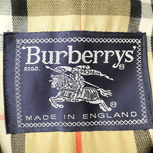 バーバリーズ BURBERRYS MADE IN ENGLAND 裏地ノヴァチェックステンカラーコート C100 メンズ