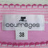 クレージュ courreges フリル リブライン ボートネックTシャツ レディース 38