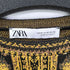 ザラ ZARA パフスリーブジャガードワンピース レディース import:M