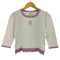 クレージュ courreges リブライン 花 ロゴ クルーネックニット レディース JPN:38