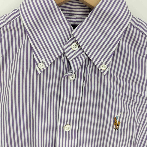 ラルフローレン RALPH LAUREN Super Slim Fit ポニー 刺繍 B.D L/S ストライプ シャツ レディース 150