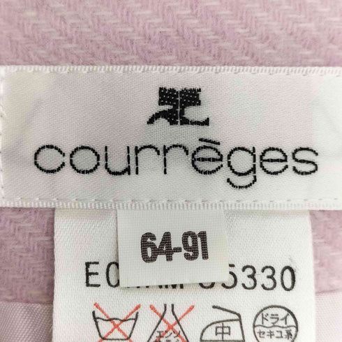 クレージュ courreges ウールカシミヤ チェック プリーツスカート レディース 64-91