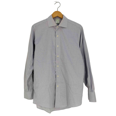 ブルックスブラザーズ BROOKS BROTHERS MILANO ワイドカラーシャツ ドレスシャツ メンズ 15½-33