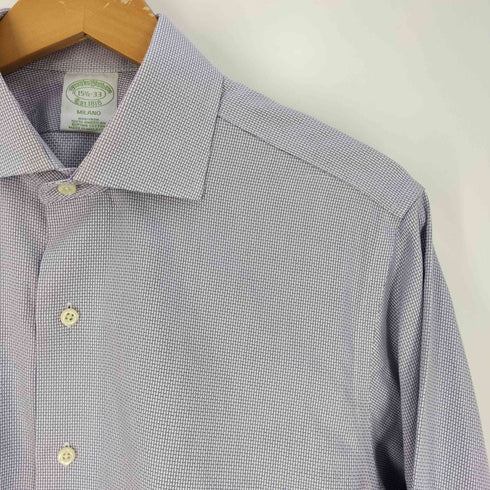 ブルックスブラザーズ BROOKS BROTHERS MILANO ワイドカラーシャツ ドレスシャツ メンズ 15½-33
