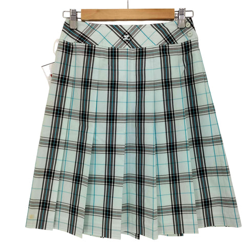 クレージュ courreges ロゴ チェック プリーツスカート レディース 64-91