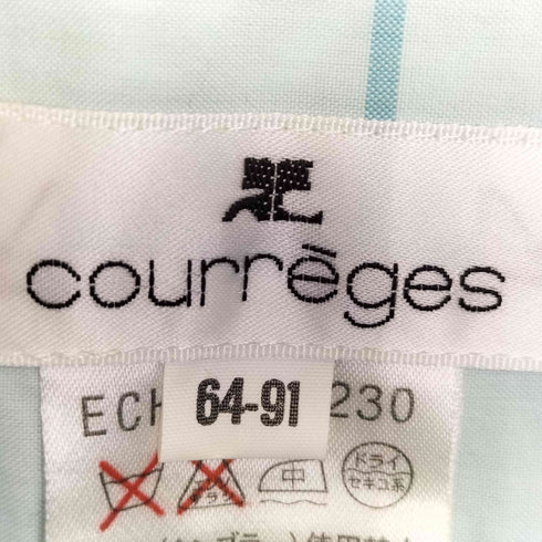 クレージュ courreges ロゴ チェック プリーツスカート レディース 64-91