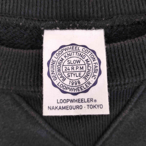 ループウィラー LOOPWHEELER 半袖スウェット 前Vガゼット メンズ JPN:XL