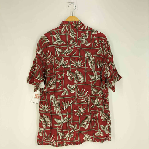 カンピアモダ CAMPIA MODA リーフ柄 レーヨン アロハシャツ メンズ import:L