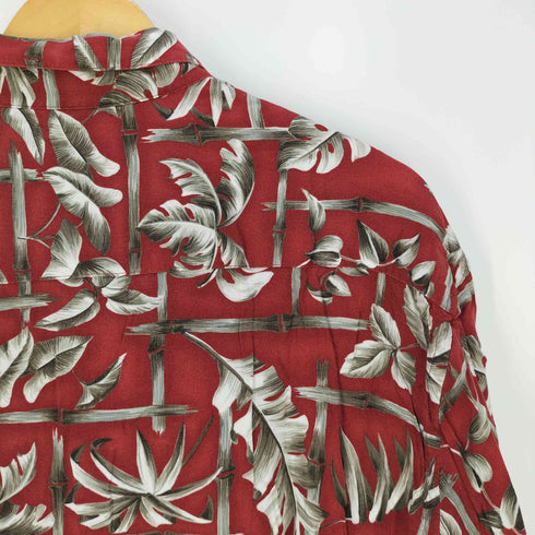 カンピアモダ CAMPIA MODA リーフ柄 レーヨン アロハシャツ メンズ import:L
