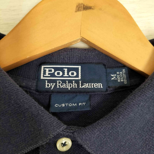 ポロバイラルフローレン Polo by RALPH LAUREN CUSTOM FIT ポニー刺繍 鹿の子 ポロシャツ メンズ import:M