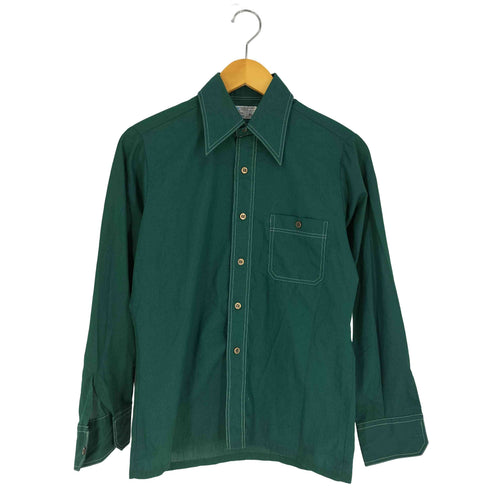 ジェーシーペニー JC Penney 70s デカ襟 ポケット付き ステッチ シャツ メンズ 16