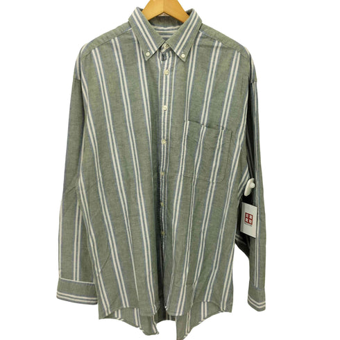 ギャップ Gap 90S USA製 デカタグ OLD ストライプ ボタンダウン L/S シャツ メンズ import:M
