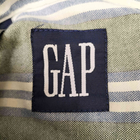 ギャップ Gap 90S USA製 デカタグ OLD ストライプ ボタンダウン L/S シャツ メンズ import:M