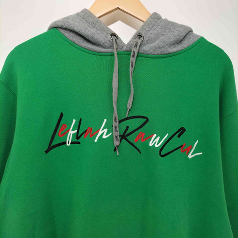 レフラー Leflah RAWCUL刺繍 後付け フーディー プルオーバー パーカー メンズ XXL