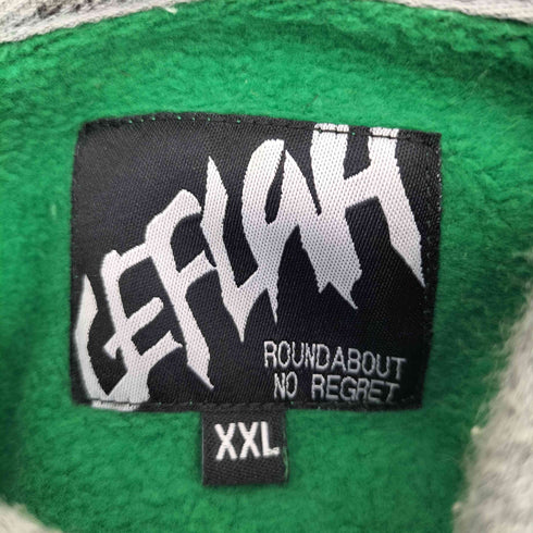 レフラー Leflah RAWCUL刺繍 後付け フーディー プルオーバー パーカー メンズ XXL