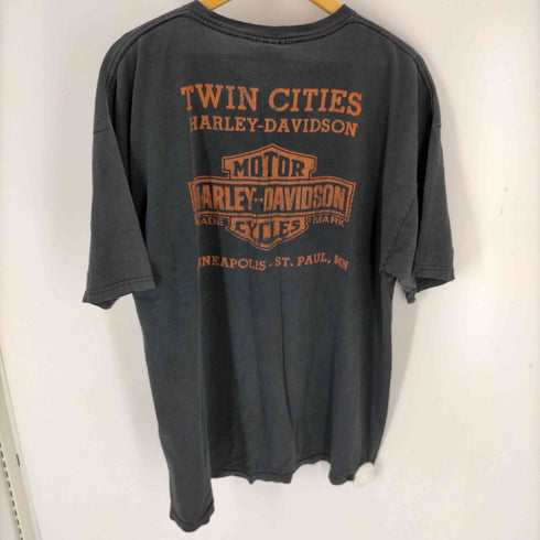 ハーレーダビッドソン HARLEY-DAVIDSON メキシコ製 プリントクルーネックTシャツ メンズ