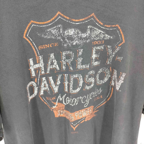 ハーレーダビッドソン HARLEY-DAVIDSON メキシコ製 プリントクルーネックTシャツ メンズ