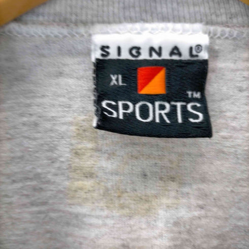 シグナルスポーツ SIGNAL SPORTS USA製 刺繍デザインクルーネックTシャツ メンズ import:XL