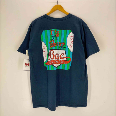 ベースボールプリントクルーネックTシャツ メンズ