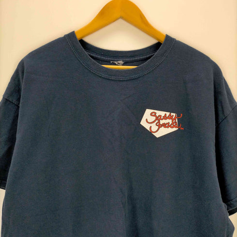 ベースボールプリントクルーネックTシャツ メンズ
