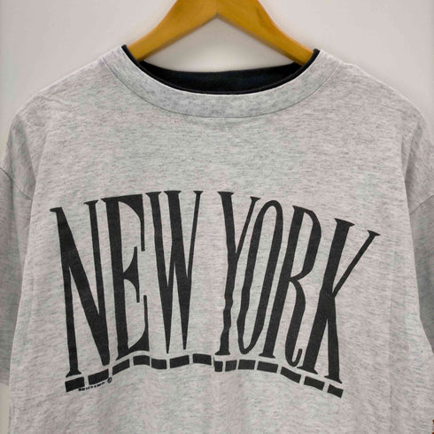 new york ダブルフェイス プリントクルーネックTシャツ メンズ