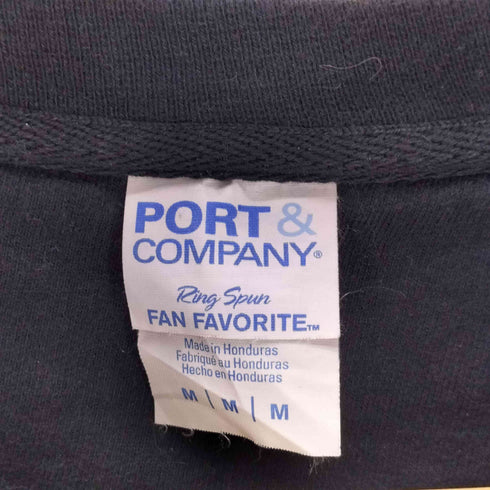 ポートカンパニー PORT&COMPANY フロントプリント クルーネックスウェット メンズ import:M