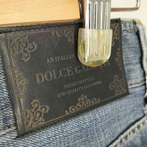 ドルチェアンドガッバーナ DOLCE&GABBANA イタリア製 16CLASSIC ダメージ ストレートデニムパンツ メンズ EUR:46-48